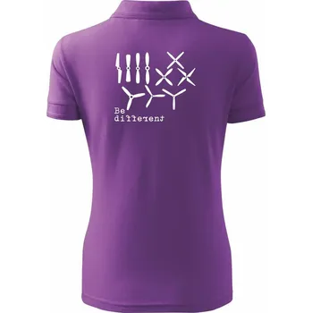 Dron Be different - Polokošile dámská Pique Polo - M ( Fialová )