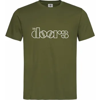 Pánské tričko Tričko The Doors Druh: Pánské, Barva: Khaki, Velikost: S