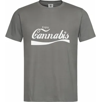 Pánské tričko Tričko Enjoy Cannabis Druh: Pánské, Barva: Břidlice, Velikost: XL
