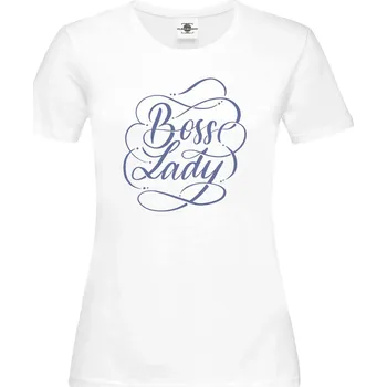 Dámské tričko Tričko Boss Lady Druh: Dámské, Barva: Bílá, Velikost: XS