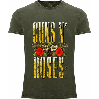 Pánské tričko Tričko Guns n' Roses Druh: Pánské, Barva: Army žíhaná, Velikost: S