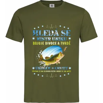 Pánská móda Tričko Hledá se mistr úniku Druh: Dětské, Barva: Khaki, Velikost: 158-XL