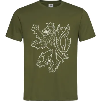 Pánské tričko Tričko Český lev Druh: Pánské, Barva: Khaki, Velikost: XL