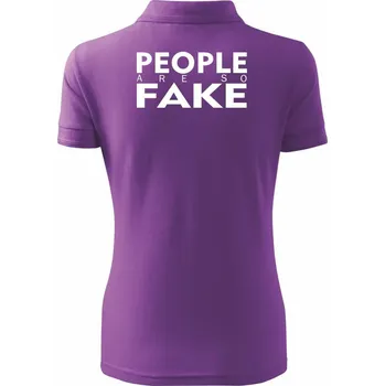 Fake people - Polokošile dámská Pique Polo - XS ( Fialová )