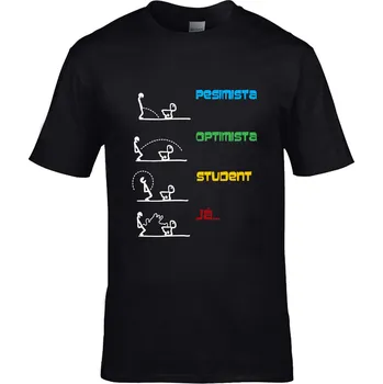 Pánské tričko Tričko Pesimista | Optimista | Student Druh: Pánské, Barva: Šedá, Velikost: M