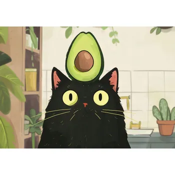 Plakát Plakát Avokádo na Hlavě bez rámu 66,5 x 46,5 cm