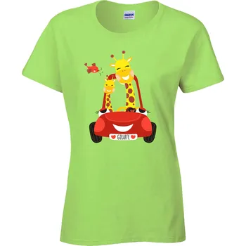 Tričko Žirafky v autě Druh: Dětské, Barva: Červená, Velikost: L