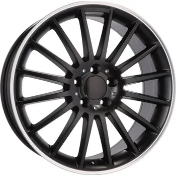 Alu kolo Alu kola Racing Line A1020, 19x8 5x112 ET45, černá matná + leštěný límec