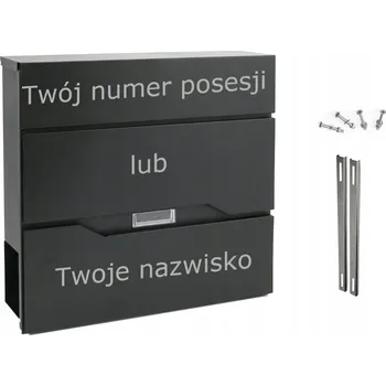 Poštovní schránka Poštovní schránka euroschránka, s vhozem, s přihrádkou na noviny HuW černá