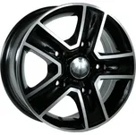 Alu kola Racing Line BK473, 16x6.5 5x160 ET58, černá + leštění (zátěžová)