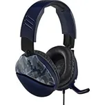 Herní sluchátka Turtle Beach RECON 70, camuflage modrá, 3.5mm, PS5, Xbox One/series X/S, Nintendo