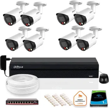 DAHUA IP dohledová sada 8x kamera IPC-HFW2849S-S-IL-0280B 8MPX