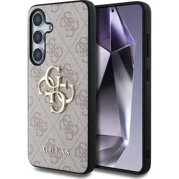 Pouzdro na mobilní telefon Zadní kryt Guess PU 4G Metal Logo pro Samsung Galaxy S25 Pink