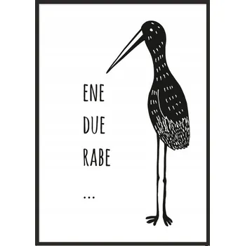 Obraz OBRAZ PLAKÁT V RÁMU 33x43 cm Čáp PD024