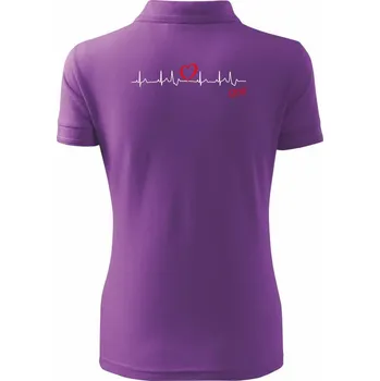 Moje srdce bije pro golf - Polokošile dámská Pique Polo - 2XL ( Fialová )