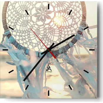 Hodiny Velké nástěnné hodiny 40x40 cm Umělecké skleněné hodiny Čtvercové Tiché