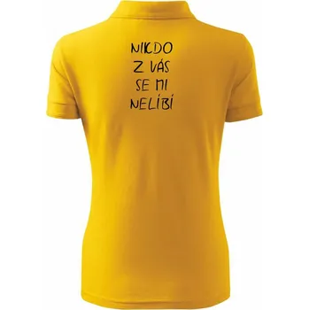 Nikdo z Vás se mi nelíbí - Polokošile dámská Pique Polo - 2XL ( Žlutá )