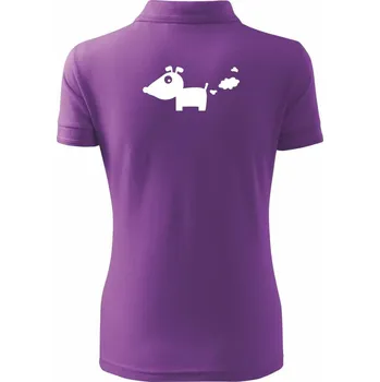 Prdící pes - Polokošile dámská Pique Polo - 3XL ( Fialová )