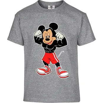 Chlapecké tričko Tričko Mickey Mouse | Bodybuilder Druh: Dětské, Barva: Šedá, Velikost: 146-L