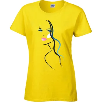 Dámské tričko Tričko Silueta dívky Druh: Dámské, Barva: Růžová, Velikost: M