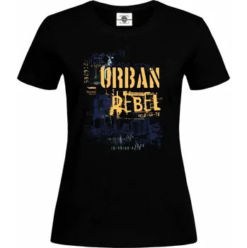 Dámské tričko Tričko Urban Rebel Druh: Dámské, Barva: Černá, Velikost: S