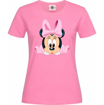 Dámské tričko Tričko Myška Minnie Druh: Dámské, Barva: Růžová, Velikost: XL