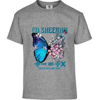 Pánské tričko Tričko Ed Sheeran | Custom Date and Place Druh: Dětské, Barva: Šedá, Velikost: 110-XS