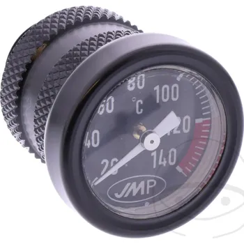 Olejový teploměr černý na moto Suzuki, Cagiva (VL, DL 1000, SV 1000, GSR 600, GSX-R, Raptor 650) (Závit 20x1,5, délka měrky 4 mm)