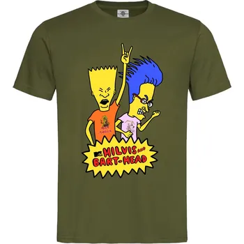 Pánské oblečení Tričko Milvis And Bart-Head Druh: Pánské, Barva: Khaki, Velikost: L