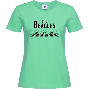 Dámské tričko Tričko The Beagles Druh: Dámské, Barva: Světle Zelená, Velikost: S