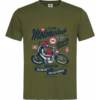 Pánská móda Tričko Motorclub Druh: Pánské, Barva: Khaki, Velikost: L