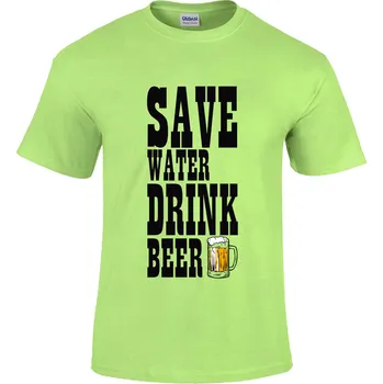 Pánské tričko Tričko Chraňte vodu pijte pivo Druh: Dámské, Barva: Světle Zelená, Velikost: XL