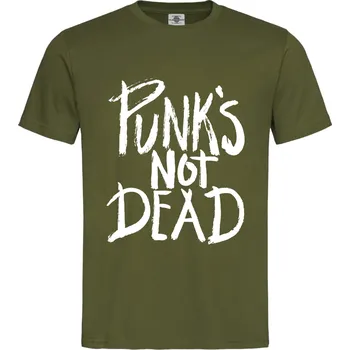 Pánské oblečení Tričko Punk's Not Dead Druh: Pánské, Barva: Khaki, Velikost: M