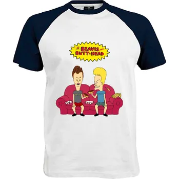 Pánské tričko Tričko Beavis And Butt-Head | MTV Druh: Pánské, Barva: Navy | Bílá, Velikost: M