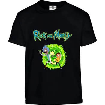 Pánské tričko Tričko Rick And Morty Druh: Dětské, Barva: Černá, Velikost: 158-XL