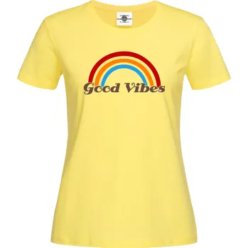 Dámské tričko Tričko Good Vibes Druh: Dámské, Barva: Obilně | Hedvábná, Velikost: M