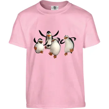 Pánské oblečení Tričko Tučňáci z Madagaskaru Druh: Dětské, Barva: Růžová, Velikost: 158-XL