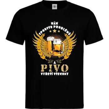 Pánské tričko Tričko Pivo Druh: Pánské, Barva: Černá, Velikost: XL