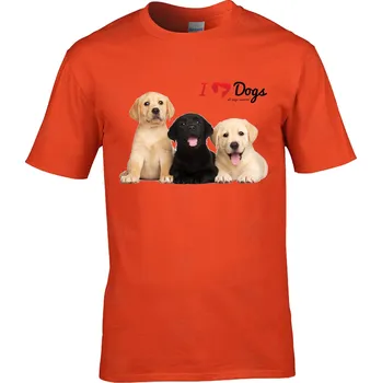 Pánské tričko Tričko I Love Dogs Druh: Dětské, Barva: Oranžová, Velikost: 110-XS