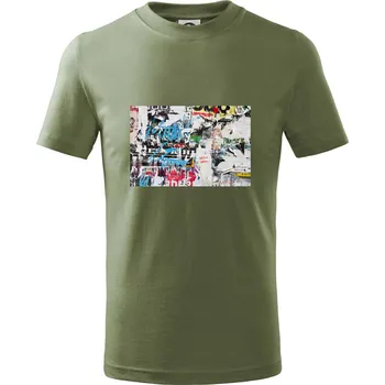 Chlapecké oblečení Otrhaná nástěnka - Tričko dětské bavlněné - 122 cm/6 let ( Khaki )