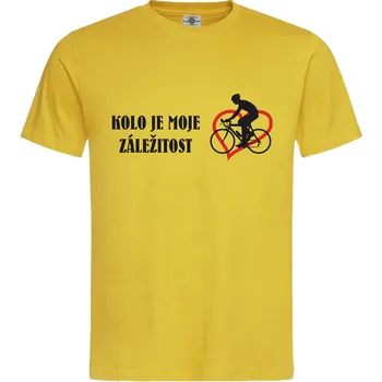 Pánské tričko Tričko Kolo je moje srdcová záležitost Druh: Dětské, Barva: Žlutá, Velikost: 110-XS