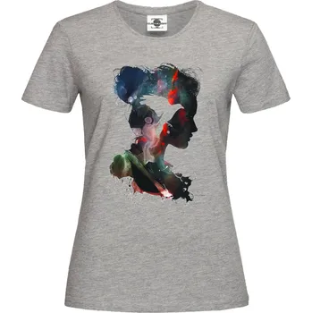 Dámské tričko Tričko Abstract Women Druh: Dámské, Barva: Šedá, Velikost: S