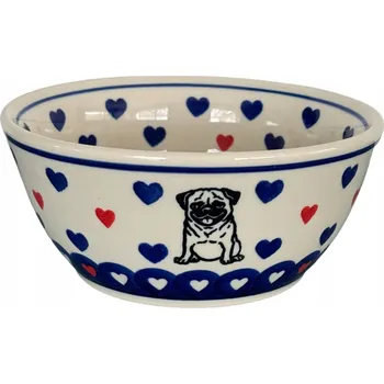 Miska 500 ml, dekor MOPS, keramika Bolesławiec