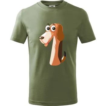 Chlapecké oblečení Věk dítětě zvíře 1 - Tričko dětské bavlněné - 158 cm/12 let ( Khaki )