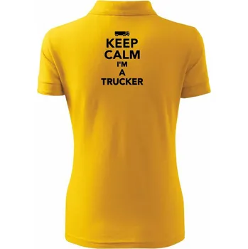 Keep calm im a trucker - Polokošile dámská Pique Polo - XS ( Žlutá )