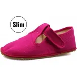 Papuče Beda barefoot -BF060010/W/02 PINK SHINE třpytivé (SLIM verze) dívčí Velikost: 28