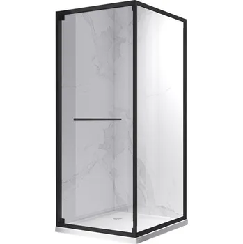 BPS-koupelny Čtvercový sprchový kout HYD-SK16C 100x100 černá/transparent - bez vaničky