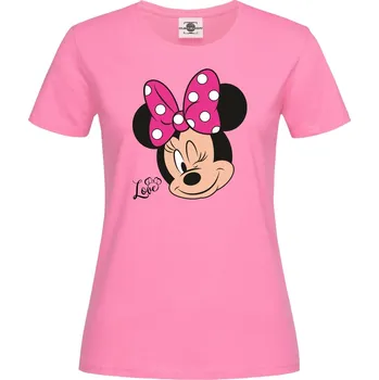 Dámské tričko Tričko Miluji myšku Minnie Druh: Dámské, Barva: Růžová, Velikost: M