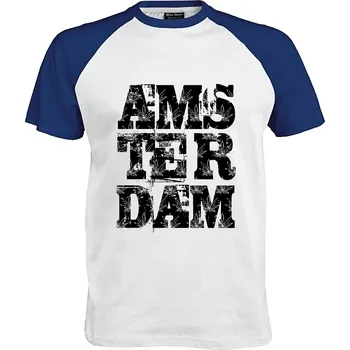 Pánské tričko Tričko Amsterdam Druh: Pánské, Barva: Royal | Bílá, Velikost: L