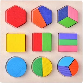 Obraz EDUKAČNÍ DŘEVĚNÉ STAVEBNICE - GEOMETRICKÉ TVARY